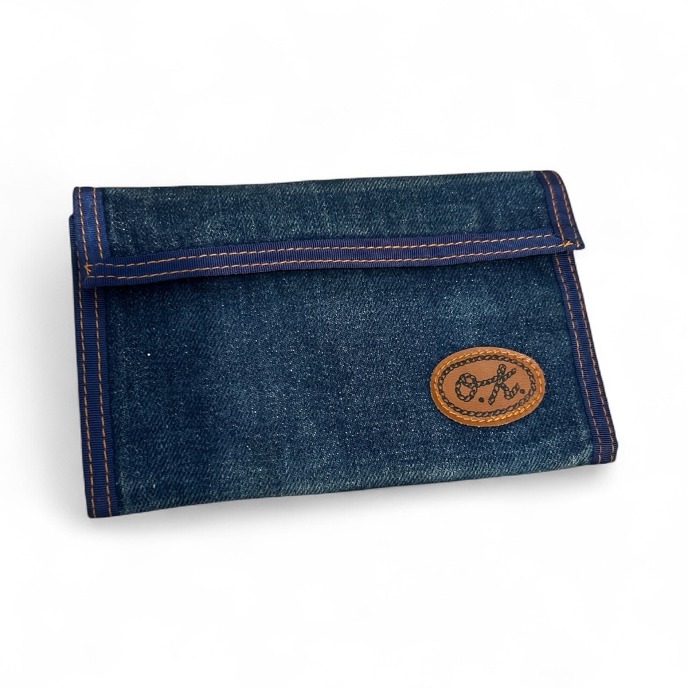 Vintage 70s Denim Men’s Wallet – O.K brand brown‎ accent label